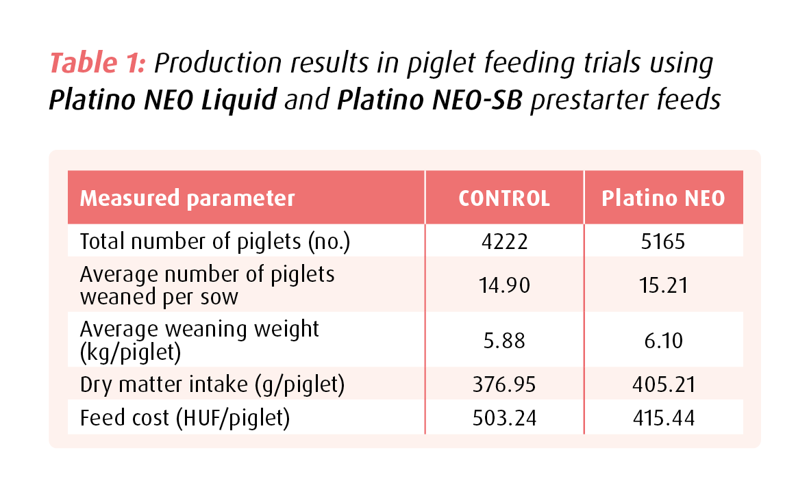 Platino NEO Liquid piglet feeding
